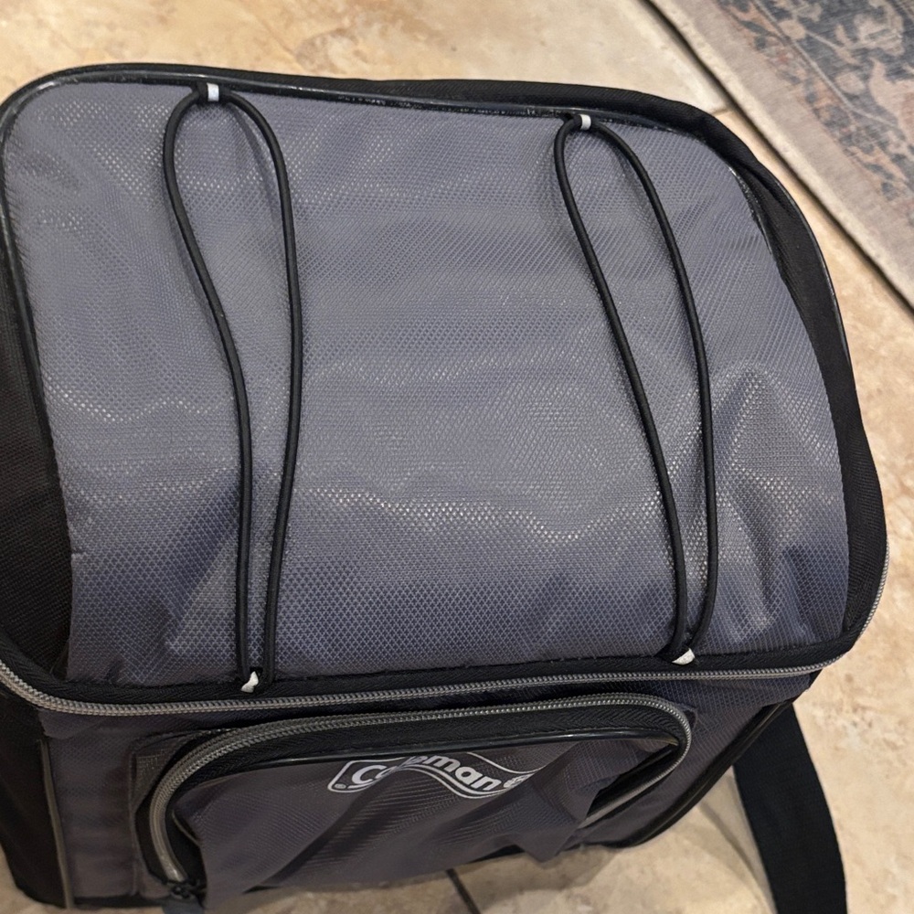 Coleman Gray and Black Soft Cooler with Shoulder Strap - Picture 2 of 11